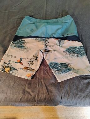 O'Neill Light Blue and Black Hyperfreak Boardshorts